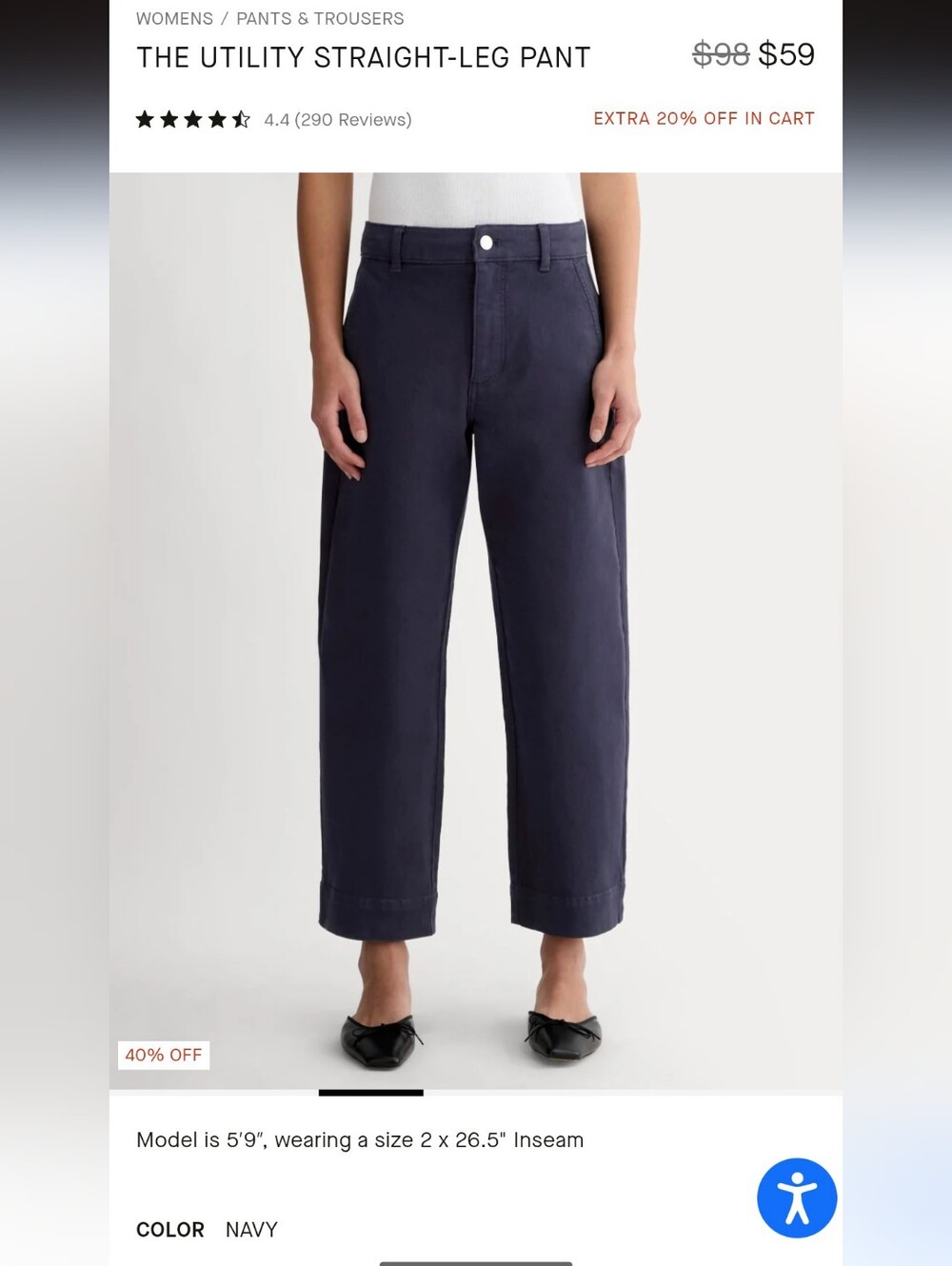 Everlane the Utility Straight-Leg Pant in Rosewood